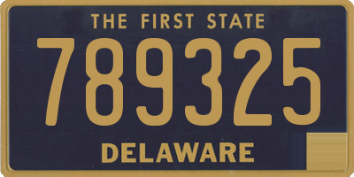 DE license plate 789325