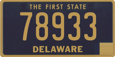 DE license plate 78933