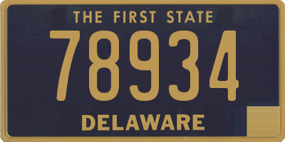 DE license plate 78934