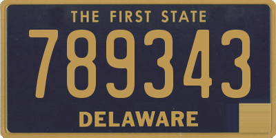 DE license plate 789343