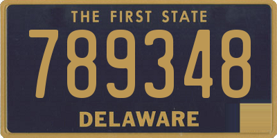 DE license plate 789348