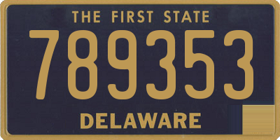 DE license plate 789353