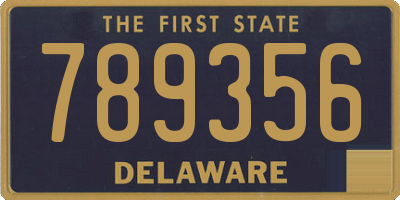 DE license plate 789356