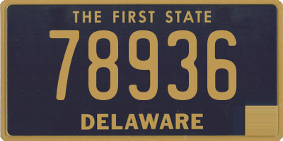 DE license plate 78936