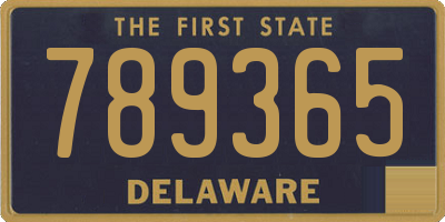 DE license plate 789365