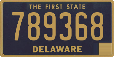 DE license plate 789368