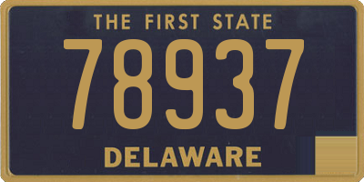 DE license plate 78937
