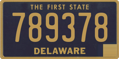 DE license plate 789378
