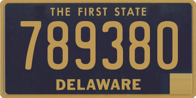 DE license plate 789380