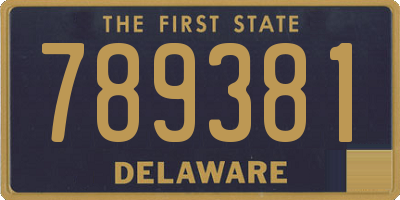 DE license plate 789381