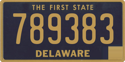 DE license plate 789383