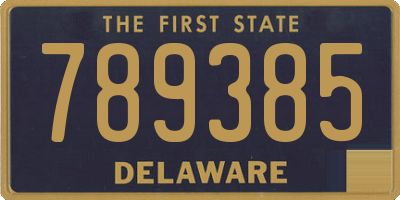 DE license plate 789385