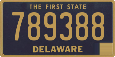 DE license plate 789388