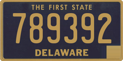 DE license plate 789392