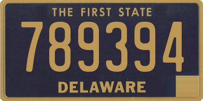 DE license plate 789394