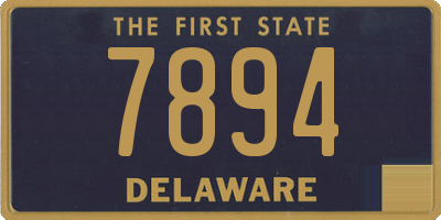 DE license plate 7894