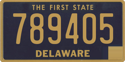 DE license plate 789405