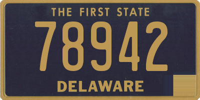 DE license plate 78942