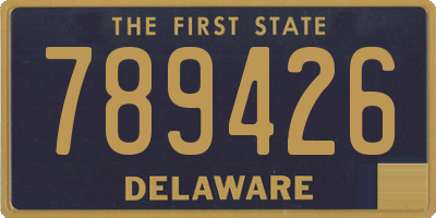 DE license plate 789426