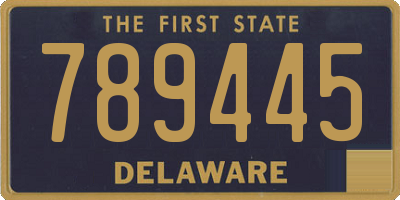 DE license plate 789445