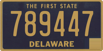 DE license plate 789447