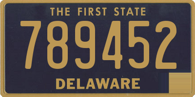 DE license plate 789452