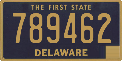 DE license plate 789462