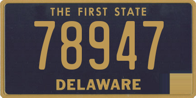 DE license plate 78947