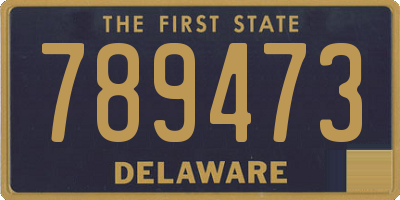 DE license plate 789473