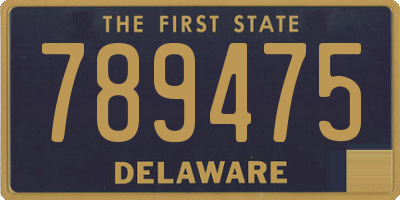 DE license plate 789475
