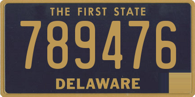 DE license plate 789476