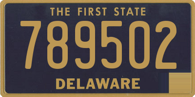 DE license plate 789502