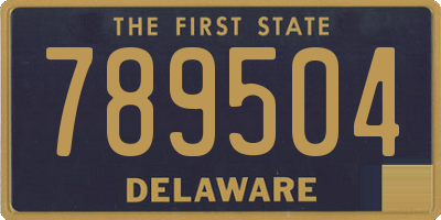DE license plate 789504