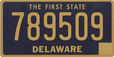 DE license plate 789509