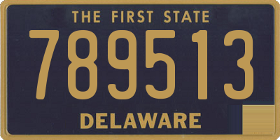 DE license plate 789513