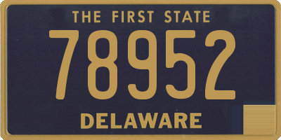 DE license plate 78952