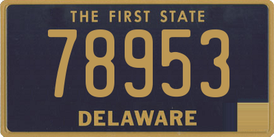 DE license plate 78953