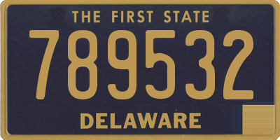 DE license plate 789532