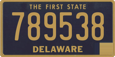 DE license plate 789538