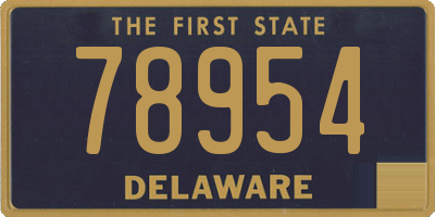 DE license plate 78954