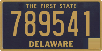 DE license plate 789541