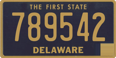 DE license plate 789542
