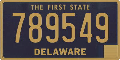 DE license plate 789549