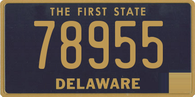 DE license plate 78955