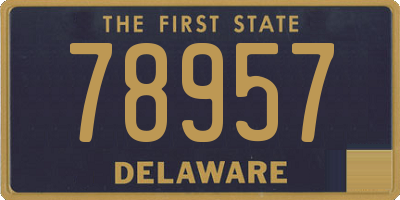 DE license plate 78957