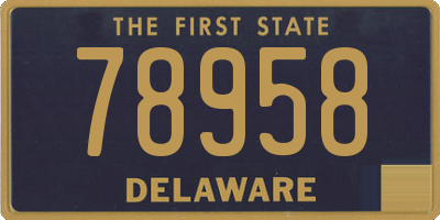DE license plate 78958