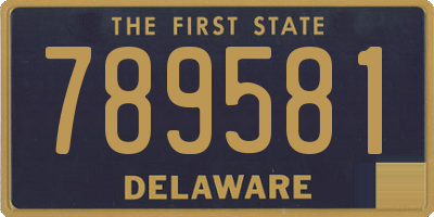 DE license plate 789581