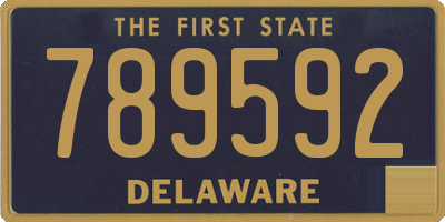 DE license plate 789592