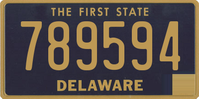 DE license plate 789594