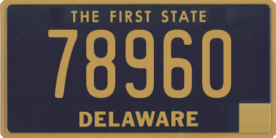 DE license plate 78960